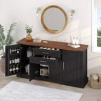Meuble de rangement de ferme en MDF avec portes coulissantes et tiroirs 160 cm (L) x 81 cm (H)