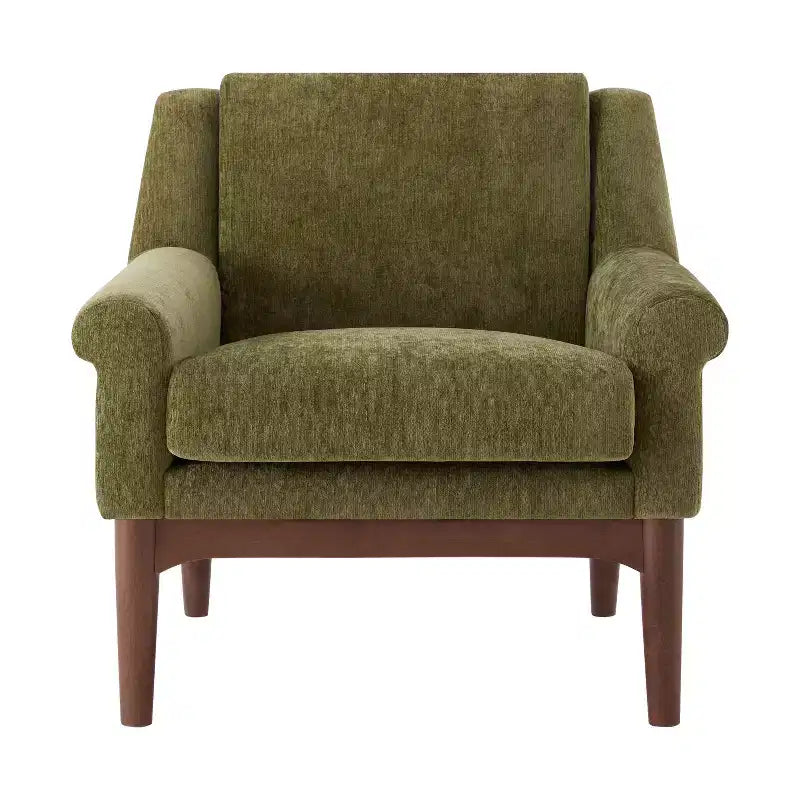 Fauteuil d'appoint à accoudoirs évasés en pin et contreplaqué 31''L x 33''H
