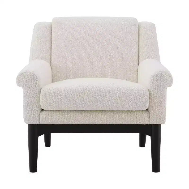 Fauteuil d'appoint à accoudoirs évasés en pin et contreplaqué 31''L x 33''H