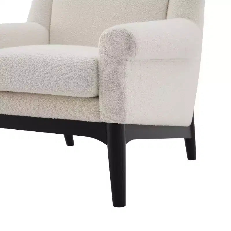 Fauteuil d'appoint à accoudoirs évasés en pin et contreplaqué 31''L x 33''H