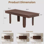 Table à manger extensible en bois 160-220 cm (L) x 77 cm (H)