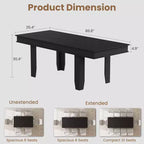 Table à manger extensible en bois 160-220 cm (L) x 77 cm (H)