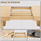 Table à manger extensible en bois 160-220 cm (L) x 77 cm (H)