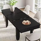 63 in-86.6 in Sturdy Wooden Frame Extendable Dining Table for 6-10 People - Easy Assembly for Kitchen & Dining Room, Chairs Not Included