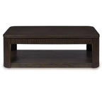 Table basse relevable en bois massif avec roulettes 17''H x 48''W x 25.88''D
