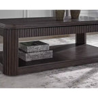 Table basse relevable en bois massif avec roulettes 17''H x 48''W x 25.88''D