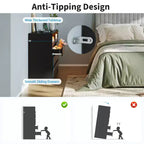 Commode à 6 tiroirs en MDF avec bande LED et prises électriques 60 cm (l) x 98 cm (H)