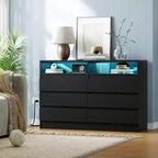 Modern 6 Drawer Dresser, Accent Chests of Drawers, for Bedroom, Living Room, Entryway