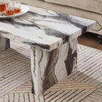 Table basse en MDF aspect marbre 45,7 cm (H) x 111,8 cm (L) x 59,7 cm (P)