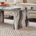 Table basse en MDF aspect marbre 45,7 cm (H) x 111,8 cm (L) x 59,7 cm (P)
