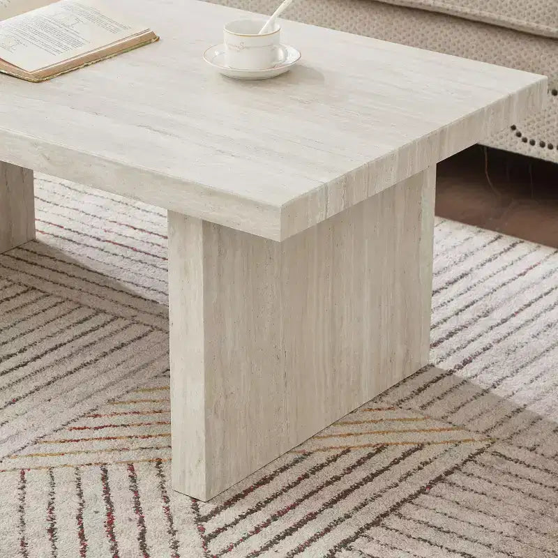 Table basse en MDF aspect marbre 45,7 cm (H) x 111,8 cm (L) x 59,7 cm (P)