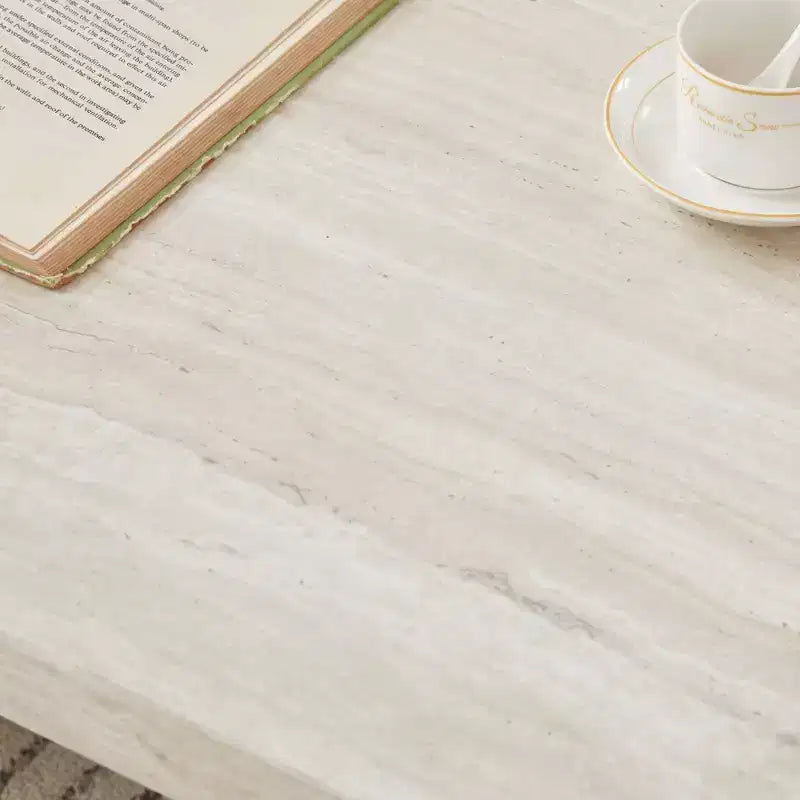Table basse en MDF aspect marbre 45,7 cm (H) x 111,8 cm (L) x 59,7 cm (P)