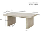 Table basse en MDF aspect marbre 45,7 cm (H) x 111,8 cm (L) x 59,7 cm (P)