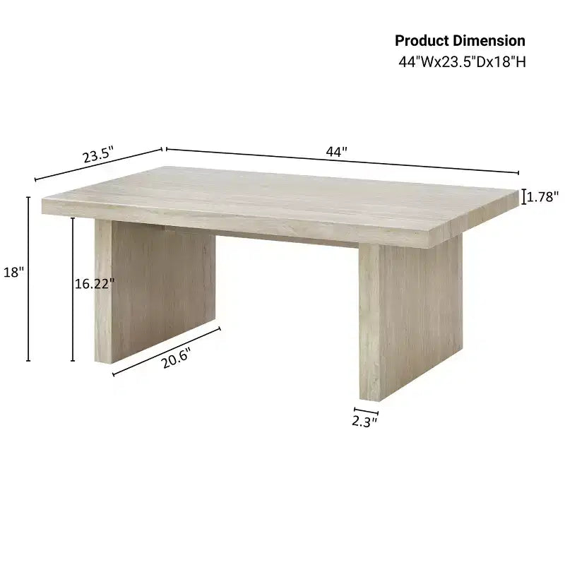 Table basse en MDF aspect marbre 45,7 cm (H) x 111,8 cm (L) x 59,7 cm (P)