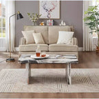 Table basse en MDF aspect marbre 45,7 cm (H) x 111,8 cm (L) x 59,7 cm (P)