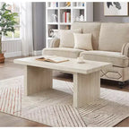 Roundhill Furniture Cavira Modern Faux Marble Living Room Coffee Table